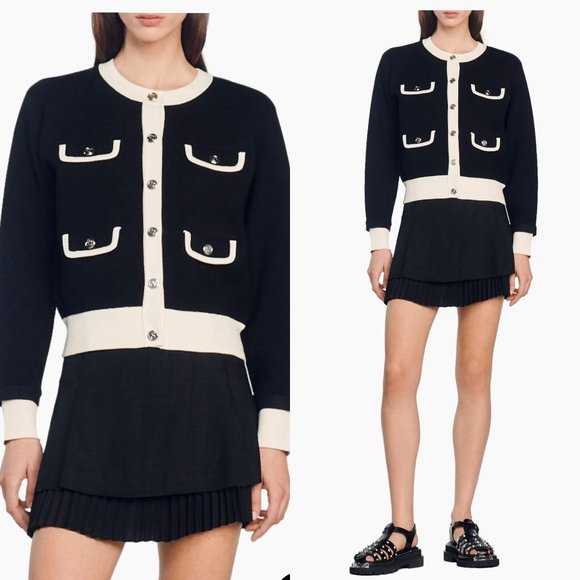 Sandro Sweaters - Sandro murice two tone cardigan jacket